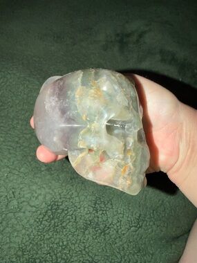 Hand-Carved Translucent Crystal Skull - Multi-Tone Hues